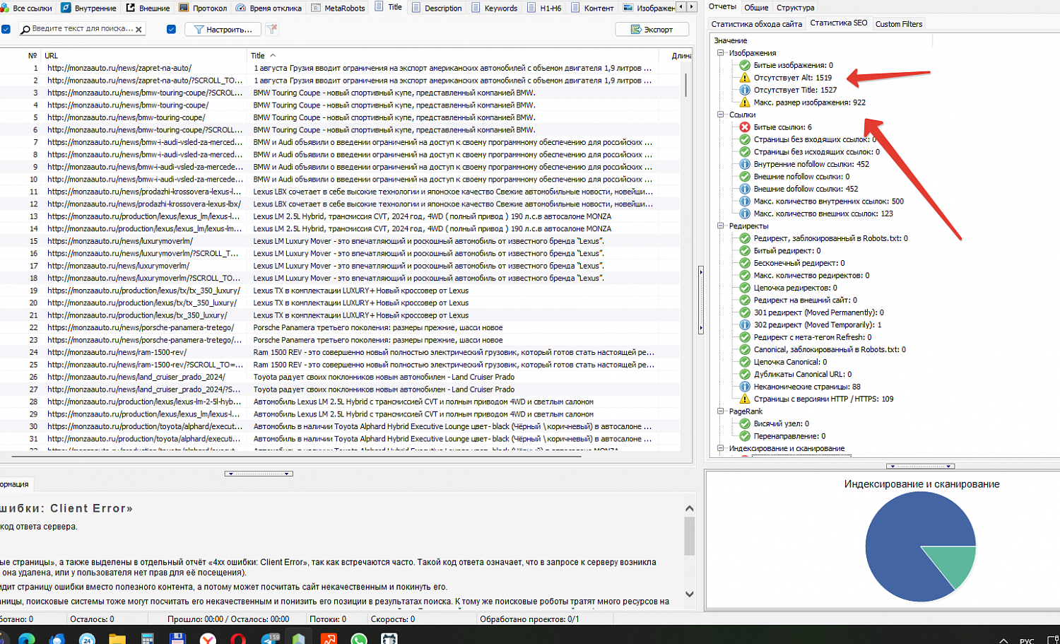 проверка ссылок, юзабилити‑тестирование, отчёт по оптимизации,